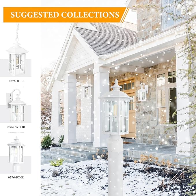 Outdoor Post Lights Outdoor Lamp Post Light Fixture, Waterproof Aluminum with Glass Outdoor Post Light Fixtures for Patio Porch Yard Doorway