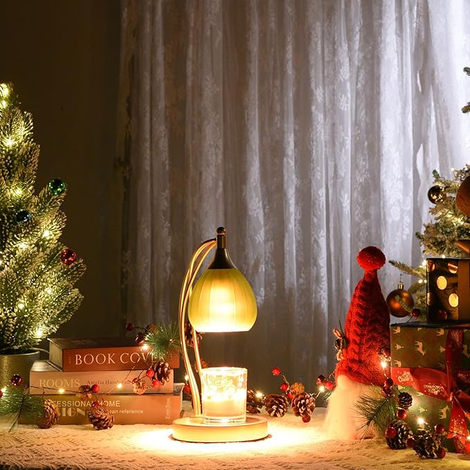 Candle Warmer Lamp, Electric Candle Warmer with Timer Dimmer - Candle Lamp Warmer for Scented Jar Candles, for Housewarming Gifts New Home Decor (Green)