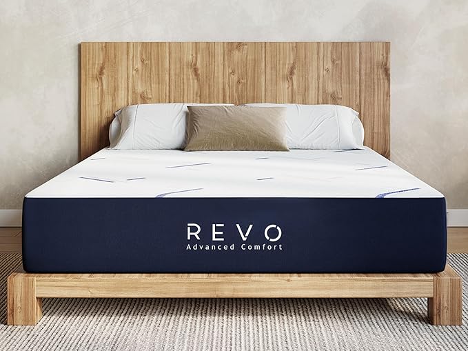 REVO Sleep Gel Memory Foam Mattress, 12-Inch Full – Cooling Gel Foam Mattress with Plush Comfort, Pressure Relief & Balanced Support – Ideal for Teens or Guest Bedrooms
