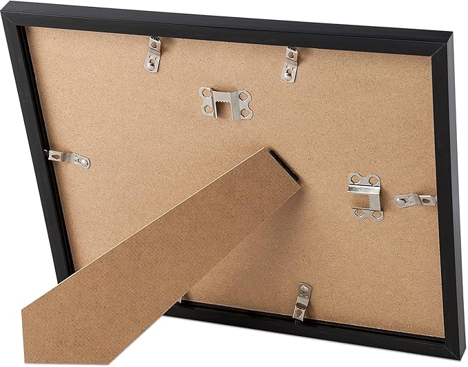 upsimples Certificate Frame with High Definition Glass, 8.5 by 11 Picture Diploma Document Frames for Wall and Tabletop, Black 5 Pack