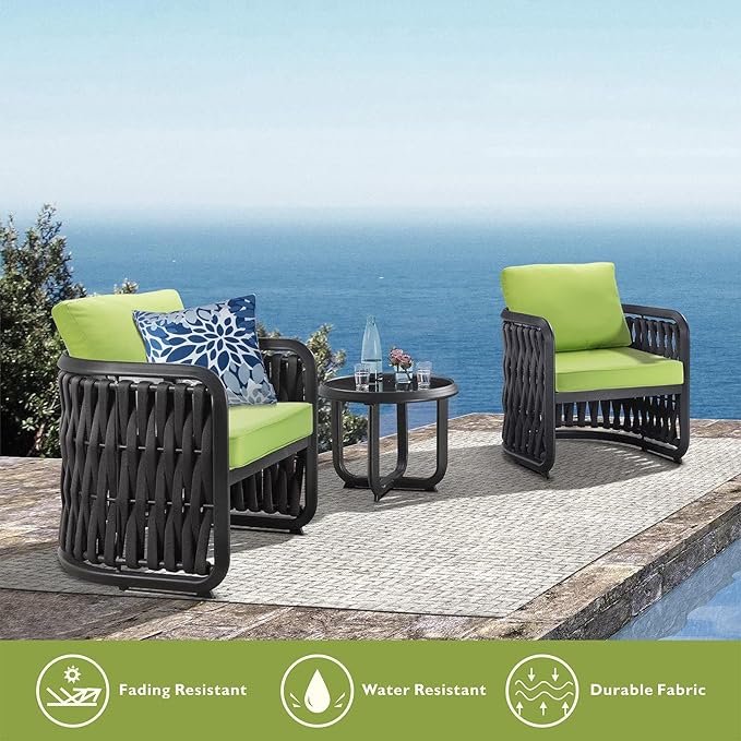 JMGBird Outdoor Chair Cushion Tufted Pillow, Outdoor Seat Cushion Set 19"x19" Outdoor Cushions for Patio Furniture