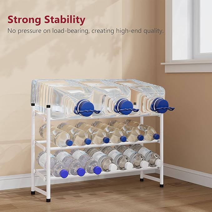 Tajsoon Expandable Shoe Rack for Closet 3 Tier, 28“-41“Adjustable & Stackable Shoe Shelf Storage, Metal Shoe Rack Organizer for Front Door Entrance, Closet, Garage, Entryway, White