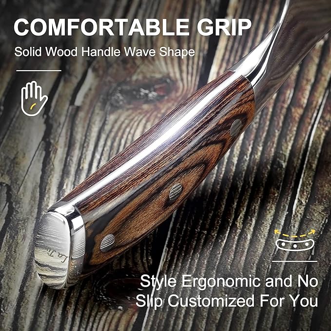 Latim's Professional Santoku Chef Knife 7 inch，Damascus Kitchen Knives Made of Japanese VG-10 Stainless Steel with Unique Pattern，Ultra Sharp Blade and Ergonomic Handle