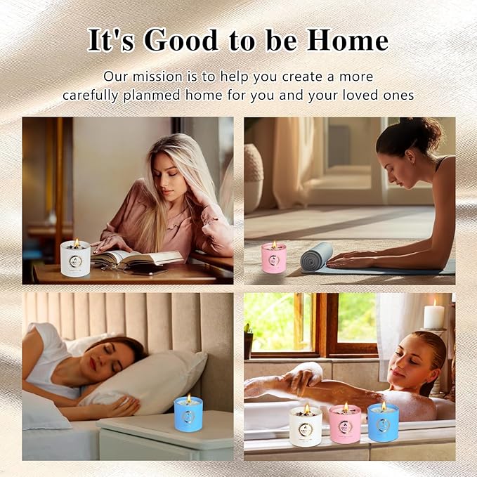 3 Pack Scented Candles Gift Set for Women, Birthday Gifts for Women, Valentines Day for her, Mothers Day Gifts, Candles for Home Scented of Lavender, Ocean Breeze & Rose Sandalwood