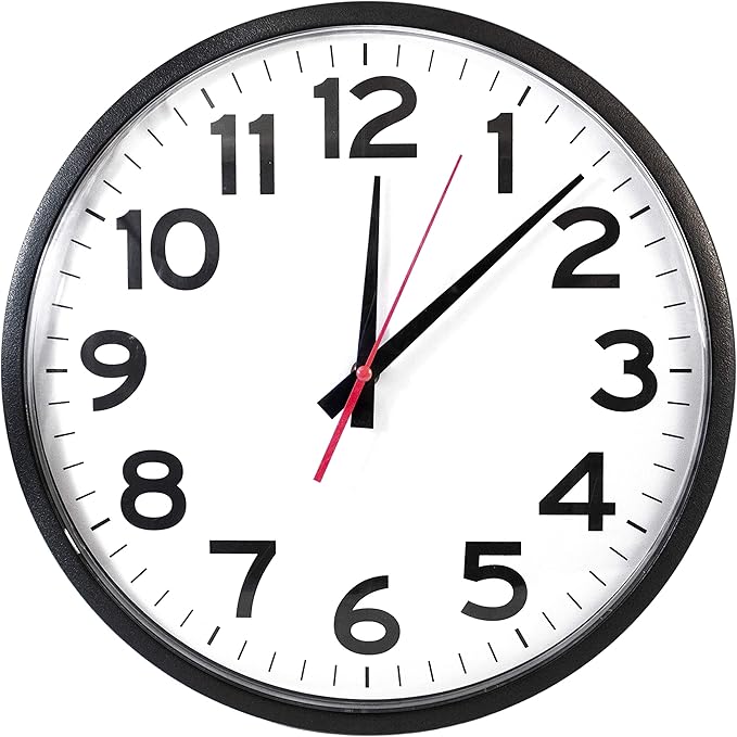 Ultimate Wall Clock | 10 Inch | Round | Quartz | Black | Kitchen | Office | Bedroom | Study | Classic | Indoor | Outdoor | Unbranded | Battery Operated | Modern Décor | Non-Atomic