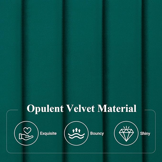 Allewie Queen Bed Frame, Velvet Upholstered Platform Bed with Adjustable Vertical Channel Tufted Headboard, Mattress Foundation with Strong Wooden Slats, Box Spring Optional, Easy Assembly, Teal