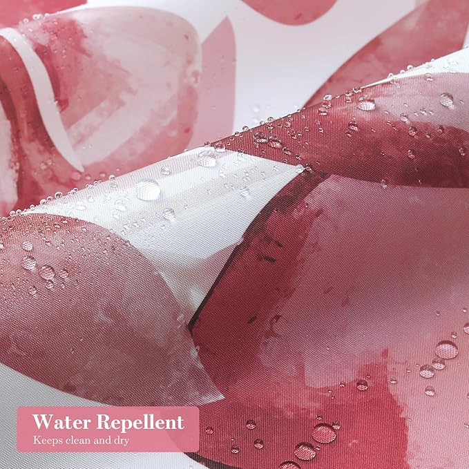 MitoVilla Pink Eucalyptus Shower Curtain, Plant Leaves Vintage Fabric Shower Curtains for Rustic Bathroom Decor, Chic Modern Botanical Shower Curtain, 72x72