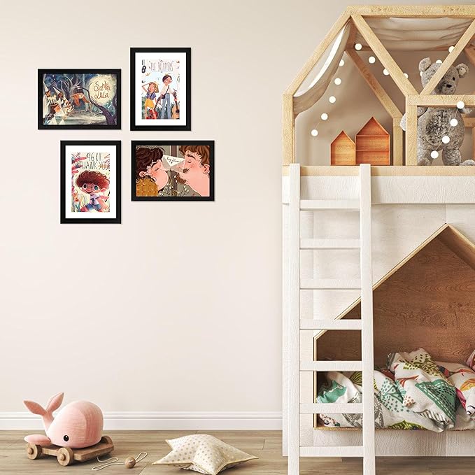 FIXSMITH 5x7 Picture Frame Set of 6, Black Photo Frames Bulk with HD Plexiglass, Display Pictures 4x6 with Mat or 5x7 Without Mat, Multi Picture Frames Collage for Tabletop or Wall Display