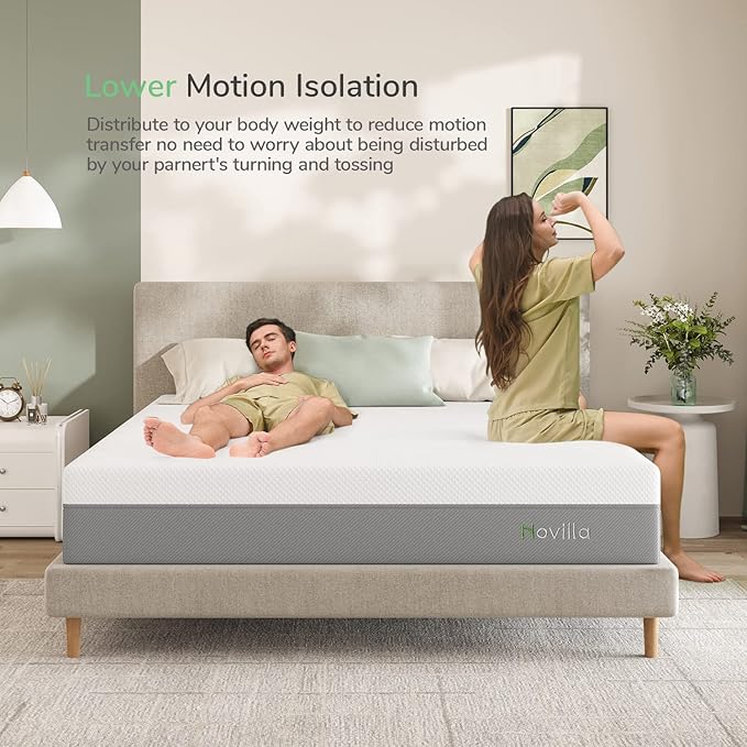 Novilla Full Mattress, 10 Inch Gel Memory Foam Mattress for Enhanced Support & Motion Isolation, Medium Firm Bed Mattresses in a Box-Vibrant