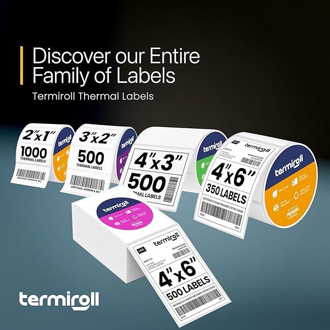 2x1 Thermal Label for Barcodes & Address - Perforated - 1000 Labels/Roll - Compatible with Most Direct Thermal Printers Rollo, Zebra - Strong Adhesive, BPA-Free, Commercial Grade (2"x1", 1000, Count)