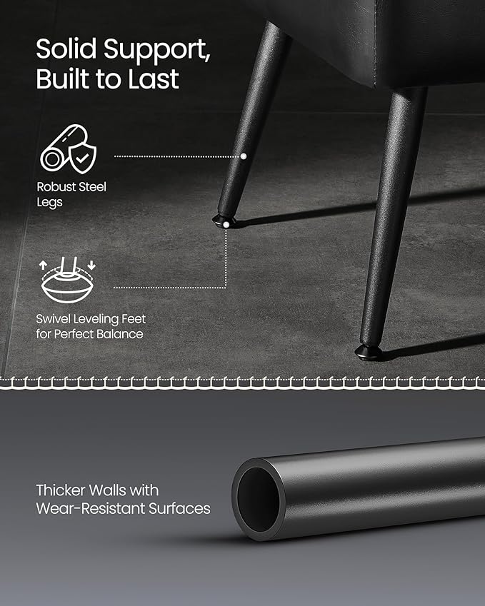 VASAGLE EKHO Collection - Storage Ottoman Bench, Entryway Bedroom Bench, 15 Gallons, Synthetic Leather with Stitching, Mid-Century Modern, Safety Hinges, Loads 660 lb, Ink Black ULOM074B01