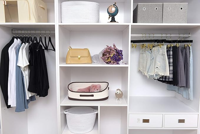 Quality Black Wooden Hangers - Slightly Curved Hanger Set of 30-Pack - Solid Wood Coat Hangers with Stylish Chrome Hooks - Heavy-Duty Clothes, Jacket, Shirt, Pants, Suit Hangers (Black-Gold Hook, 30)