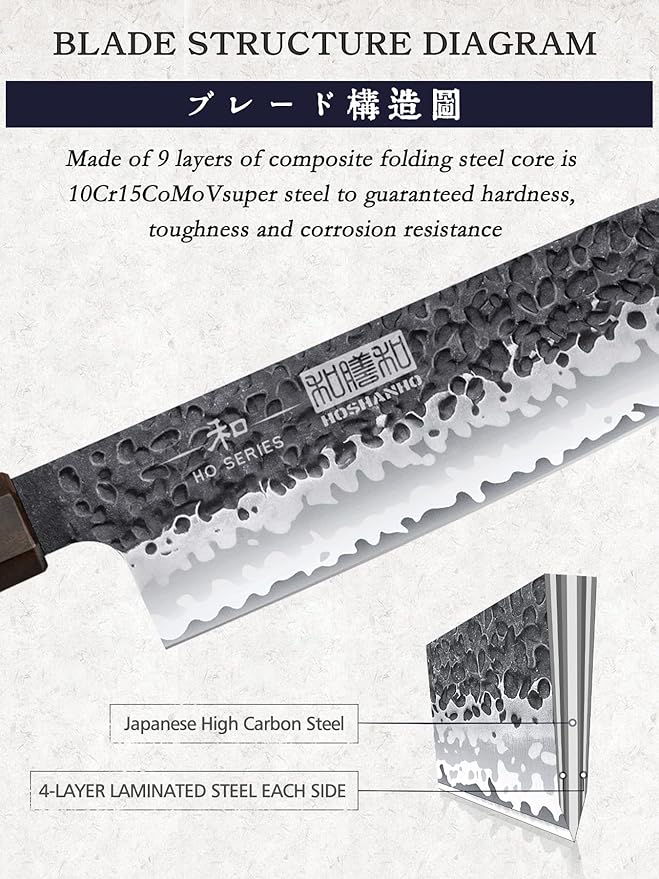 Chef's Santoku Knife 7 Inch, Professional Japanese High Carbon Steel Chef Knife, Ultra Sharp Kitchen Knife with Octagonal Rosewood Handle