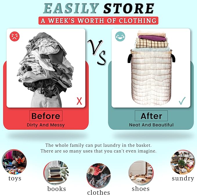 Crocodile Skin Texture Pattern Laundry Basket Foldable Oxford Cloth Laundry Hamper With Handle Portable Clothes Storage Basket 18.9 X 16.5 Inch Storage Bag For Laundry Room/Bathroom/Bedroom