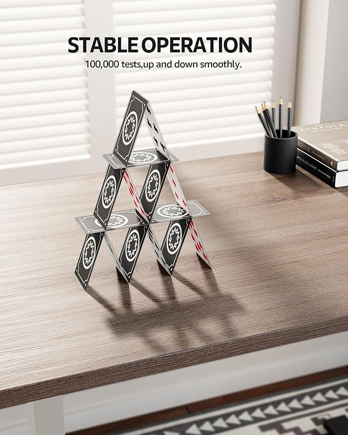 SIAGO Electric Standing Desk Adjustable - 63 x 24 Inch Sit Stand up Desk with Cable Management - 3 Memory Preset Adjustable Height Table