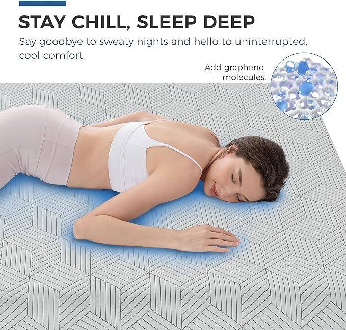 FATHOM Medium Queen Mattress 14 Inch Memory Foam Mattress Queen Size Bed in a Box for Back Pain Relief and Cool Sleep with Gel Foam and Removeable Fiberglass Free Cover, CertiPUR-US Certified