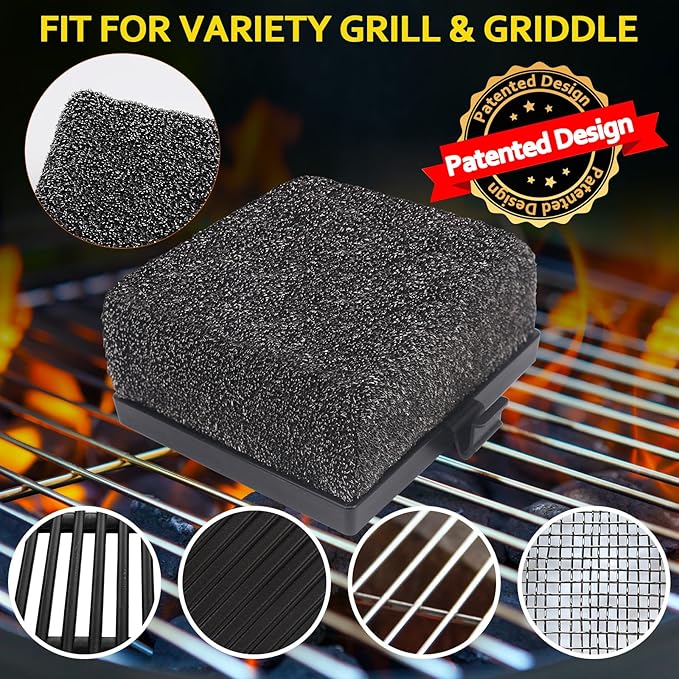 Grill Brush Brsitle Free, Replacement Cleaning Head, Heat-Resistant Kevlar Head for Steam Grill Brush(Only Replaceable Cleaning Head)