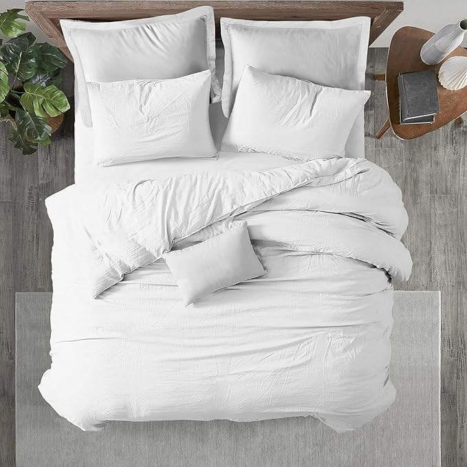 Kotton Culture 3 Pc King Size Duvet Cover Set- 100% Egyptian Cotton Sateen 600 Thread Count Ultra Soft Premium Durable Comforter Cover Zipper Closure & Corner Ties (White, King 102"x94")