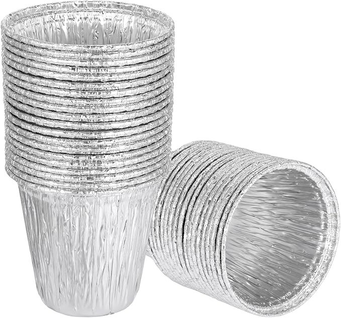 40 Pcs BAC407 Grease Bucket Liner Compatible for Traeger Pellet Wood Grill Smoker, 4.3” x 4” Drip Bucket Liner Replacement Universal Grease Cups Grill Accessories Drip Tray Liner