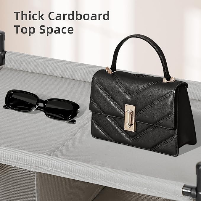 STORAGE MANIAC Shoe Cubby Organizer, Free Standing Shoe Cube Rack for Entryway, Bedroom, Apartment, Closet, 10-Cube Gray