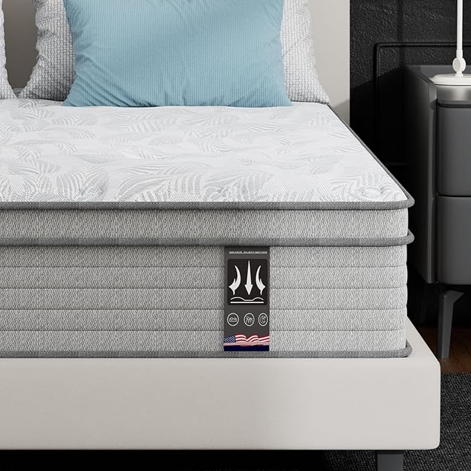 Twin Mattress 14 Inch,Memory Foam Mattress with Pocket Spring, Soft & Comfortable Medium Plush, Motion Isolation, Pressure Relief, CertiPUR-US Certified (75"*39"*14")