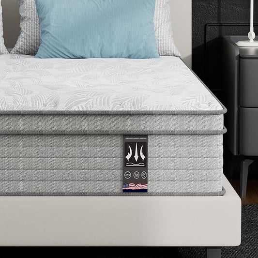 Queen Mattress 14 Inch, Memory Foam Mattress with Pocket Spring, Soft & Comfortable Medium Firm, Motion Isolation, Pressure Relief, CertiPUR-US Certified (80"*60"*14")