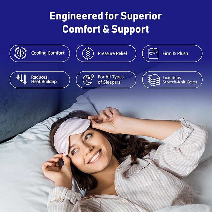 REVO SLEEP Gel Memory Foam Mattress, 10-Inch Queen – Cooling Gel Foam Bed with Contouring Support, Pressure Relief & Breathable Comfort – Balanced Feel for All Sleepers