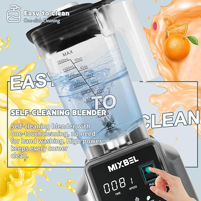 Professional Blenders for Kitchen 2200W High-Powered Blender for Smoothies with 68oz BPA-Free Pitcher, Preset Programs and Timer, Commercial Grade Countertop Blender, Ice Crushing, Shakes
