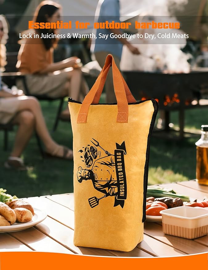 BBQ Blanket for Insulated Resting Meat– Reusable Smoker Grilling Meat Thermal Bag with Wide Mouth for Large BBQ Cuts like Brisket, Pork Shoulders, and Turkeys(XL,21in)