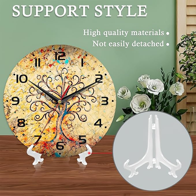 Vintage Wall Clocks Battery Operated,Life of Tree Clock for Living Room,Decorative Wall Clock for Living Room,Bedroom,Bathroom,Kitchen,10 Inch