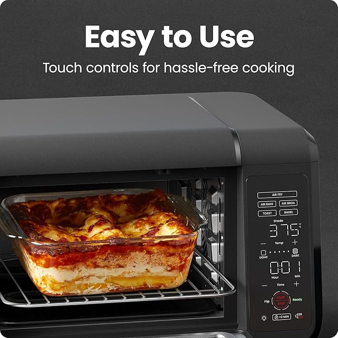 Chefman Air Fryer Toaster Oven Combo, 15 Qt. Countertop Oven for Quick & Healthy Meals, Bake, Broil, Air Fry, Toast, and Bagel Functions, 450°F Max Temp, 4 Slice Toaster Oven Air Fryer Combo – Black