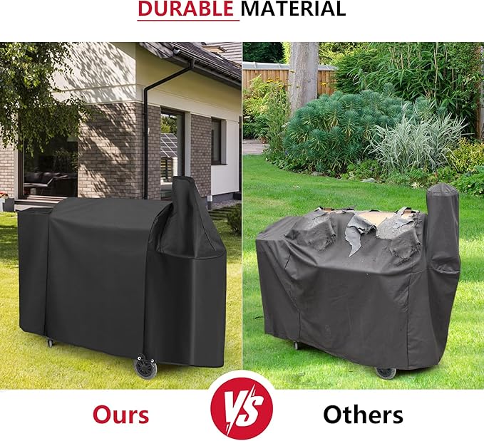 Grill Cover for Pit Boss Austin XL,Rancher XL,1000/1100/1150 Series,Z Grill 1000 Series,All-Weather Outdoor Heavy Duty 600D Waterproof Pitboss Smoker Cover for 1000SC,1000Sq,1000SC2 Pellet Grill,Black