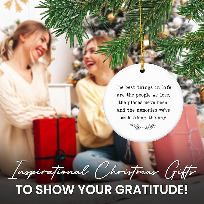 GEEMBI Christmas Inspirational Gifts for Women Men - Ceramic Christmas Ornaments 2025 for Xmas Decorations - Encouragement Thank You Employee Appreciation Gifts for Coworker Friends, Stocking Stuffers