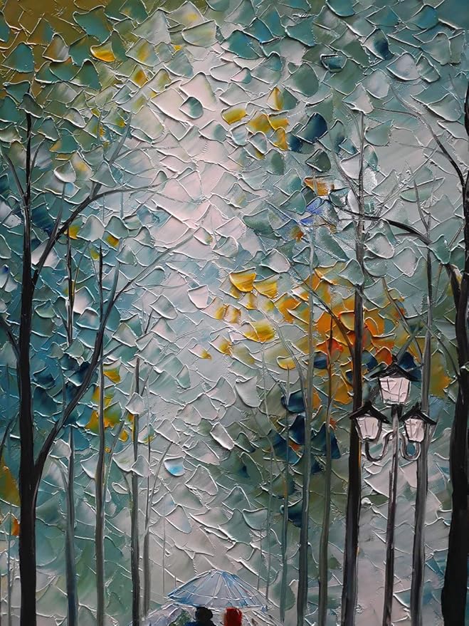 Tyed Art- Landscape Oil Painting On Canvas Textured Tree Abstract Contemporary Art Wall Paintings Handmade Painting Home Office Decorations Canvas Wall Art Painting 24x48inch