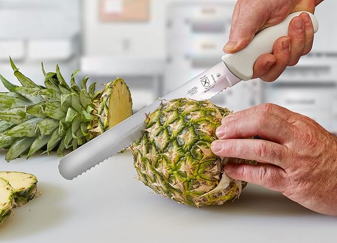 Mercer Culinary Ultimate White 10" Wavy Edge Slicer Knife