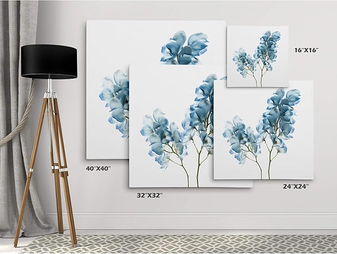 Wexford Home Gorgeous Blue II Gallery Wrapped Canvas Wall Art, 24x24,