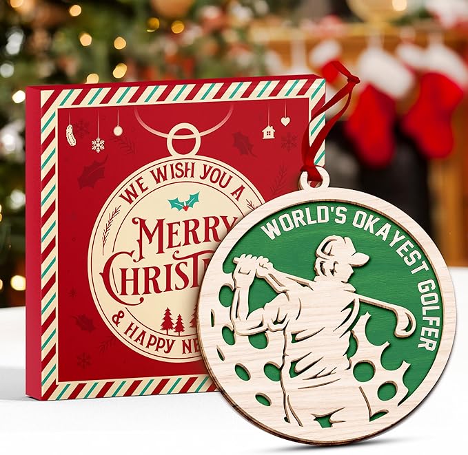 Golf Ornament - Ideal Golf Ornaments for Christmas Tree 2025, Ideas for Golfer, Men, Women, Funny Ornaments for Golfer - Ornament for Christmas Tree, Golf Club and Cart Decorations