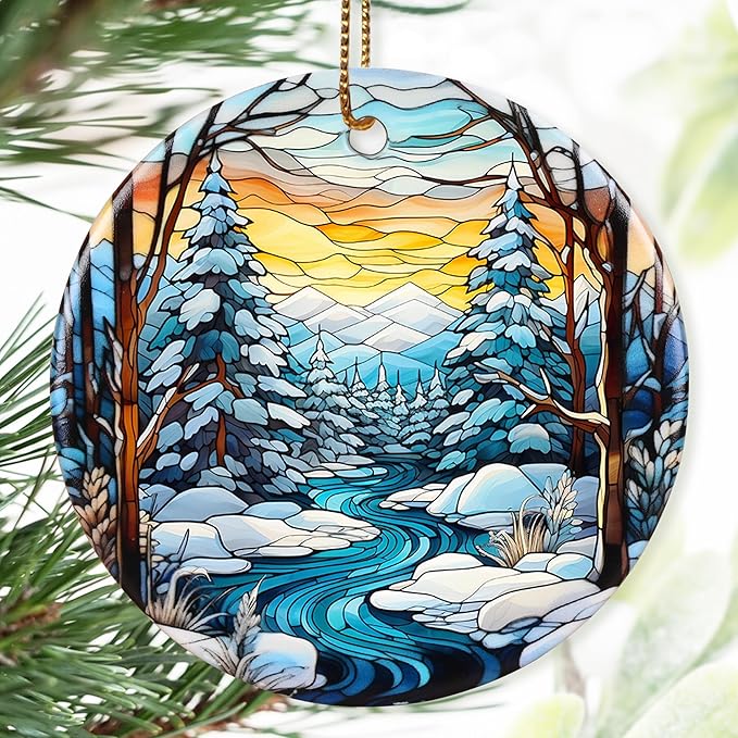Christmas Ornament, Winter Landscape, Christmas Decoration, Heirloom Keepsake, Holiday Ornaments 2023, Xmas Gift Exchange, Gift Idea, Christmas Tree Ornament