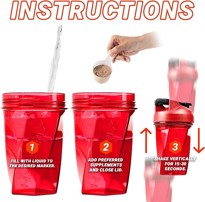HELIMIX 1.5 Vortex Blender Shaker Bottle Holds upto 28oz | No Blending Ball or Whisk | USA Made | Portable Pre Workout Whey Protein Drink Shaker Cup | Mixes Cocktails Smoothies Shakes | Top Rack Safe