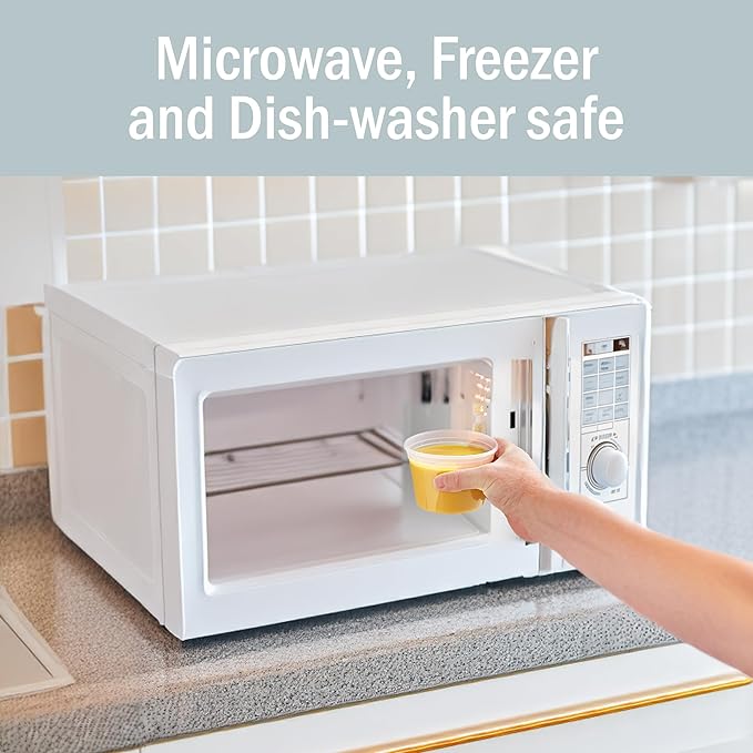 Deli Containers with Lids 16 oz. [24 Sets] Plastic Deli Cups Soup Containers with lids, To Go Food Containers