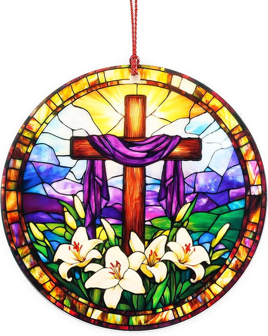 Cross Christmas Ornaments - Christian Christmas Decor - Cross Ornaments for Christmas Tree - Religious Christmas Ornaments - Christian Christmas Ornaments - Nativity Christmass Ornament