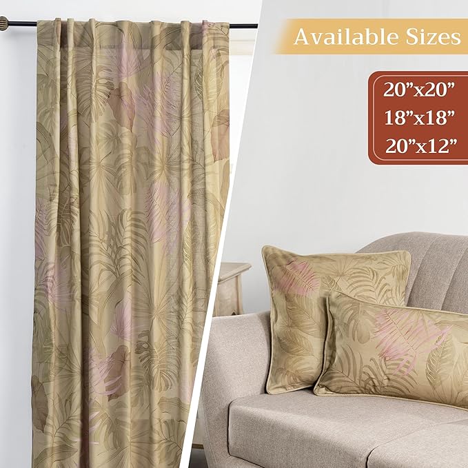 Maison d' Hermine Decorative Pillow Covers 12x20 Inch Rectangle 100% Cotton Throw Pillow Covers with Invisible Zipper for Living Room Couch, Chair, Sofas, Bedroom, Home (Creole - Olive Grey)