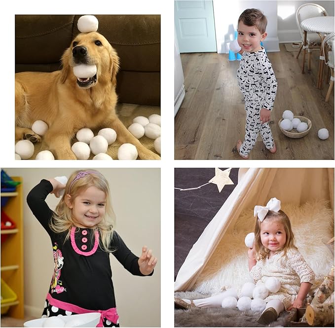 50 Pack Snow Toy Balls for Kids Indoor, Artificial Snow Fight Balls Kids Toys, Indoor Snow Fight Ball Set, Soft Snow Fake Balls Party Supplies Parent Child Throwing Game