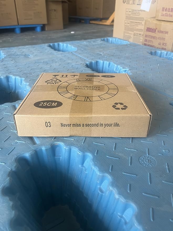 Maxstar Wall Clock Battery Operated,Silent Non-Ticking Modern Rustic Metal Round Clocks Small for Living Room/Bedroom/Office/Kitchen/Farmhouse Home Decor-10 Inch(Brown-Wood)