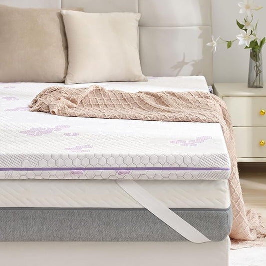 SINWEEK 3 Inch Memory Foam Mattress Topper Twin Size, Soft and Medium Mattress Pad for Back Pain Relief, High Density Foam Bed Topper with Textured Cover, CertiPUR-US Certified