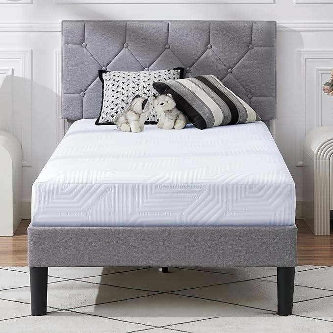 5 Inch Twin Mattress,Gel Memory Foam Mattress Twin Bed Mattress in a Box,Medium Firm Mattresses for Pressure Relief,Twin Size Mattress for Kids,Bunk Bed,CertiPUR-US Certified