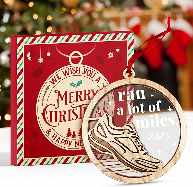 Gifts for Runners - Elegant Sports Christmas Ornaments, Perfect Runner Gifts for Track and Field Enthusiasts, Unique Marathon Runner Gift, Decorative Running Ornaments for Christmas Tree
