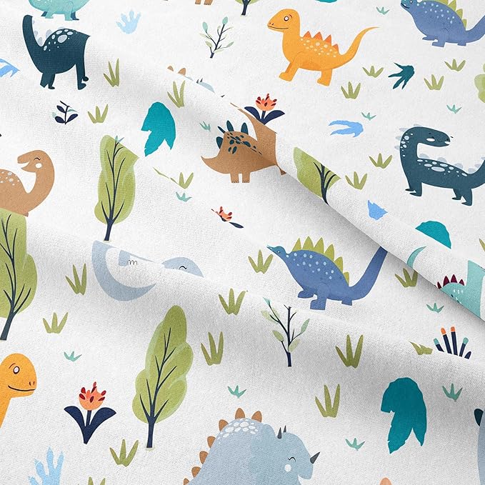 Tailor Shop Full Dinosaur Kids Bedding Set for Boys, Full Dinosaur Kids Comforter Sets for Boys, 3 Pieces Soft Lightweight for All Seasons