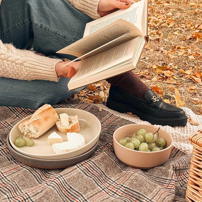 Set of 4 Porcelain Bowls, 25oz - Microwave, Dishwasher & Oven Safe for Soup, Cereal, etc.