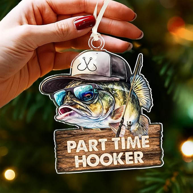Fishing Ornaments for Christmas Tree - Unique Fisherman Gifts for Men, Cool, Funny and Unique Fishing Gift for Men and Boys, Fisherman Gift